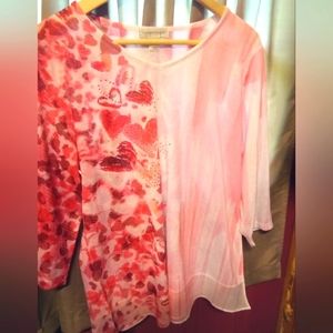 Christopher and Banks long sleeve heart  tunic